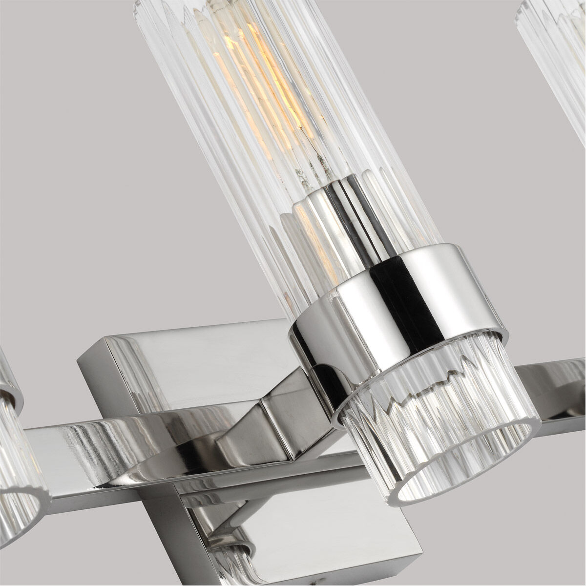 C&M by Chapman & Myers Geneva 3 Light 22.5 inch Polished Nickel Vanity Light Wall Light