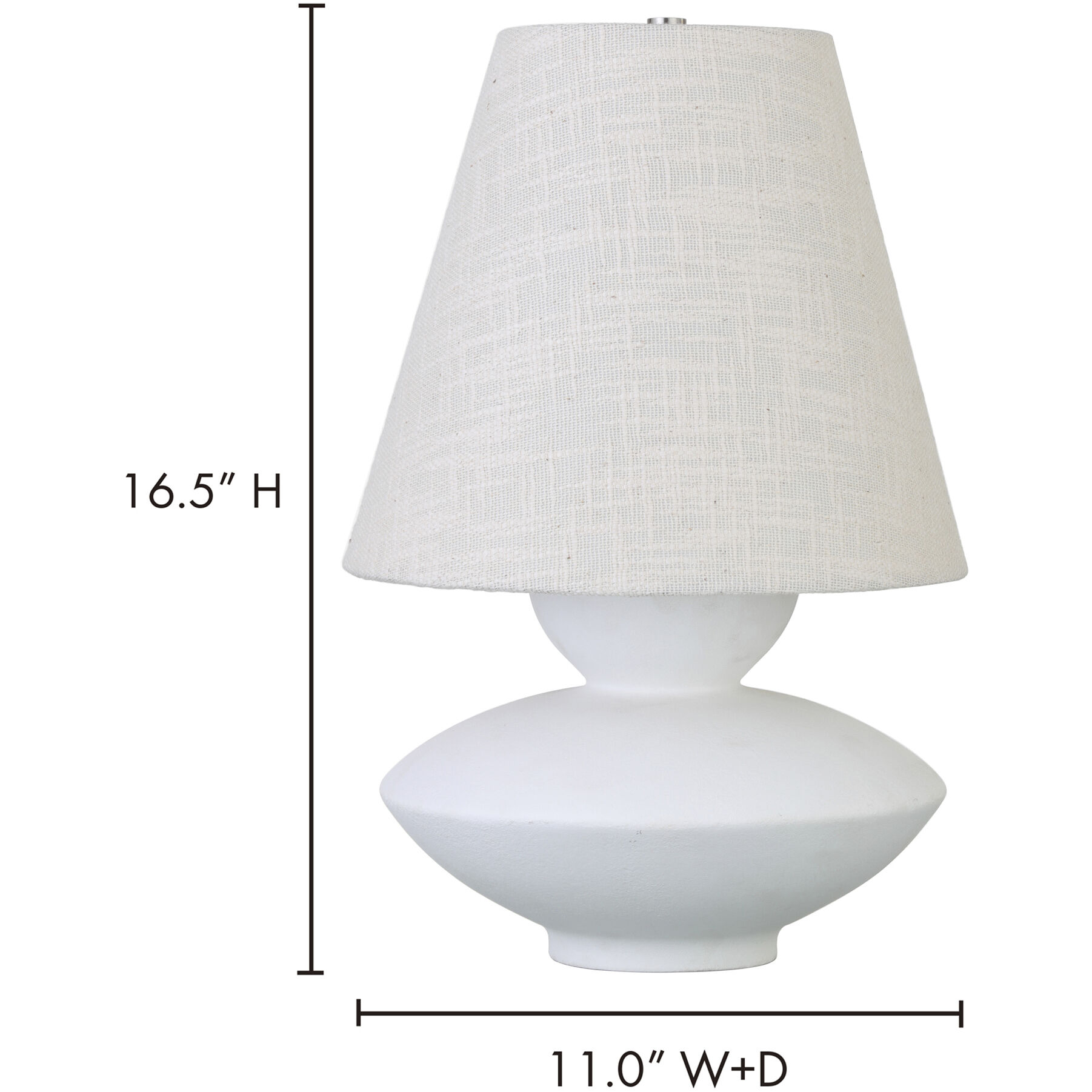 Dell 6 inch 60.00 watt White Table Lamp Portable Light