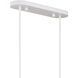 Tulum 5 Light 39 inch Sugar White/White Linear Chandelier Ceiling Light, Marjorie Skouras Collection