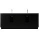 Hayes 84 X 22 X 35 inch Black Vanity Sink Set