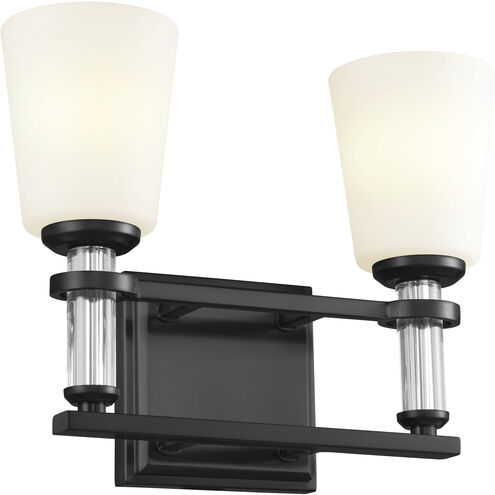 Rosalind 2 Light 14.25 inch Black Bath Vanity Light Wall Light