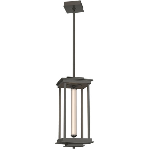 Athena LED 8.9 inch Dark Smoke Pendant Lantern Ceiling Light, Medium