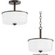 Fuller 2 Light 10.75 inch Oil Rubbed Bronze Flush Mount Ceiling Light in White