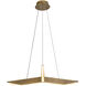 Tachi LED 31.13 inch Vintage Brass Pendant Ceiling Light