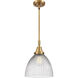 Franklin Restoration Seneca Falls 1 Light 10 inch Brushed Brass Mini Pendant Ceiling Light
