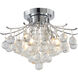 Canada 3 Light 16 inch Chrome Semi Flush Mount Ceiling Light