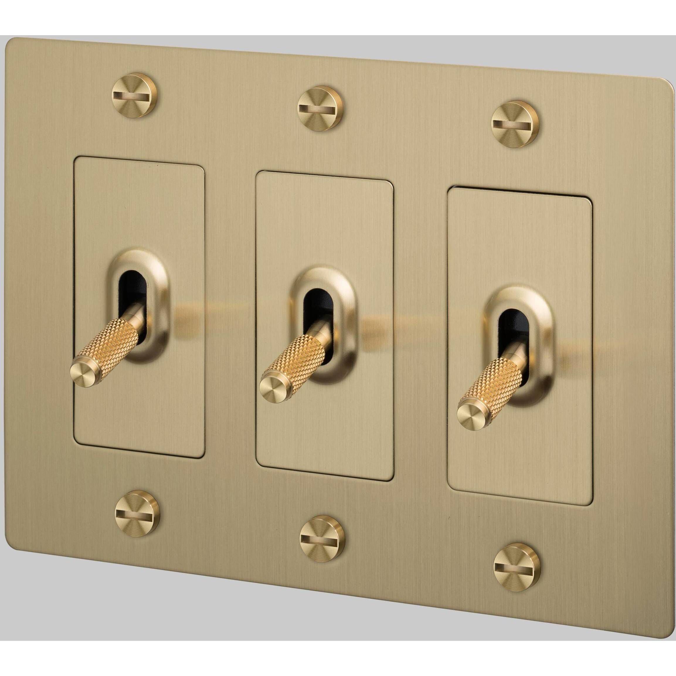 3G Toggle 120-277 Brass Light Switch
