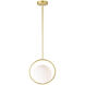 Celeste LED 14 inch Medallion Gold Down Mini Pendant Ceiling Light