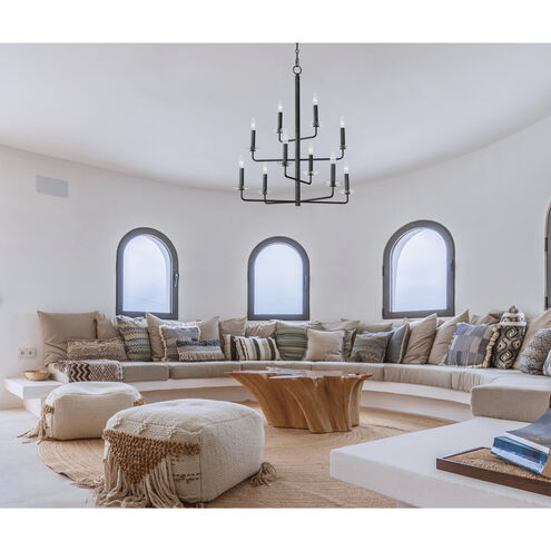 Madeira 10 Light 30.25 inch Anthracite Chandelier Ceiling Light