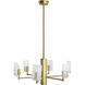 Zeki 6 Light 29 inch Antique Brass Chandelier Ceiling Light