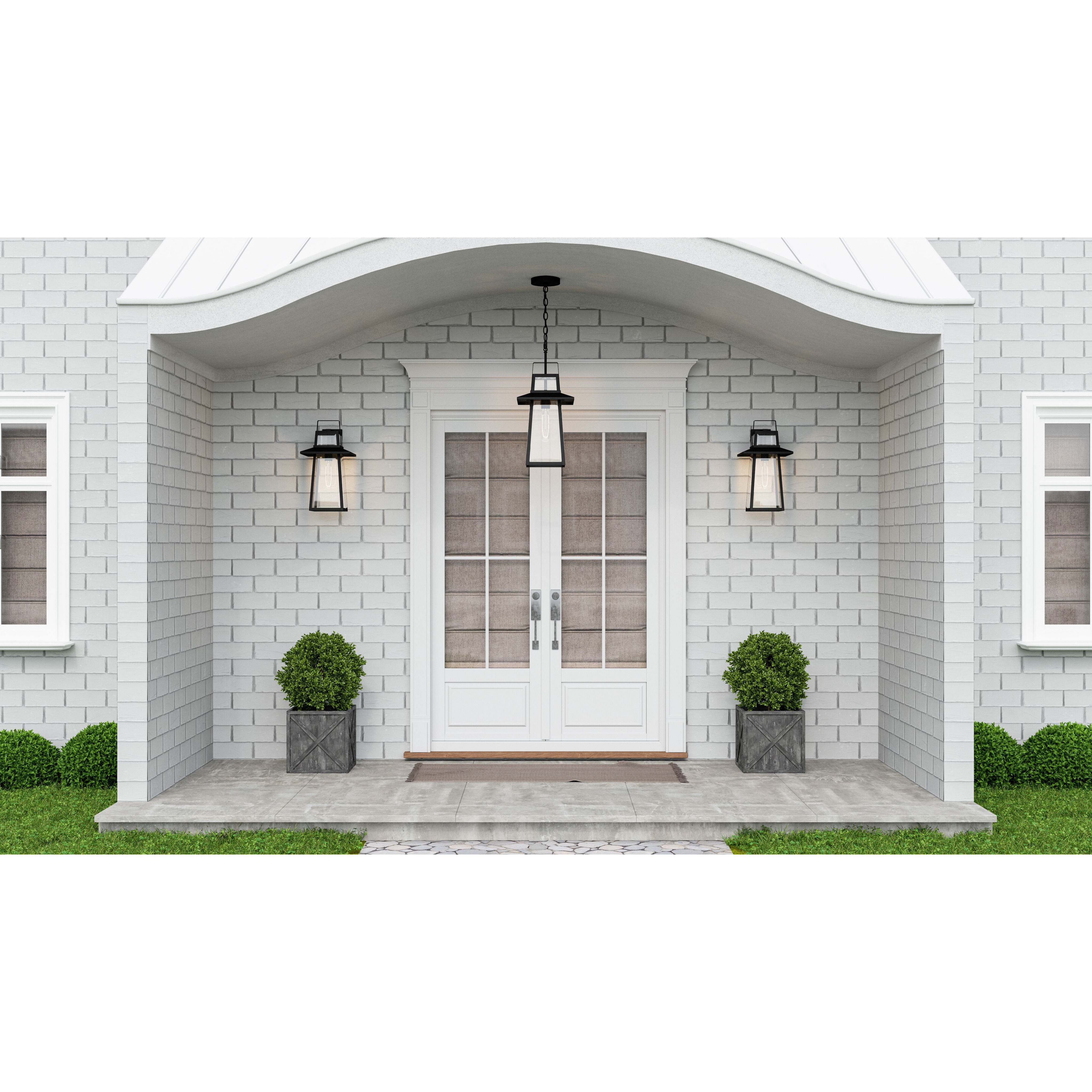 Devonport 1 Light 19 inch Matte Black Outdoor Wall Lantern