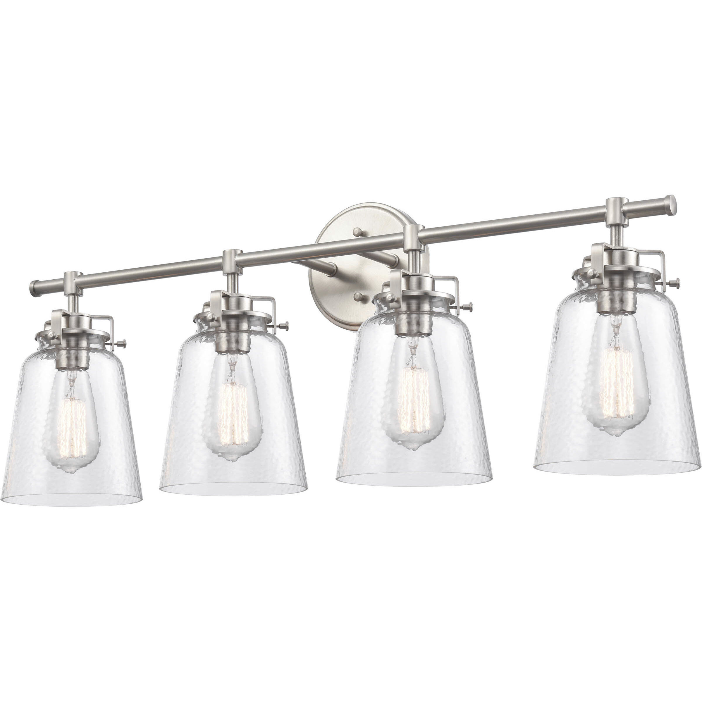 Amberose 4 Light 31.25 inch Brushed Nickel Vanity Light Wall Light