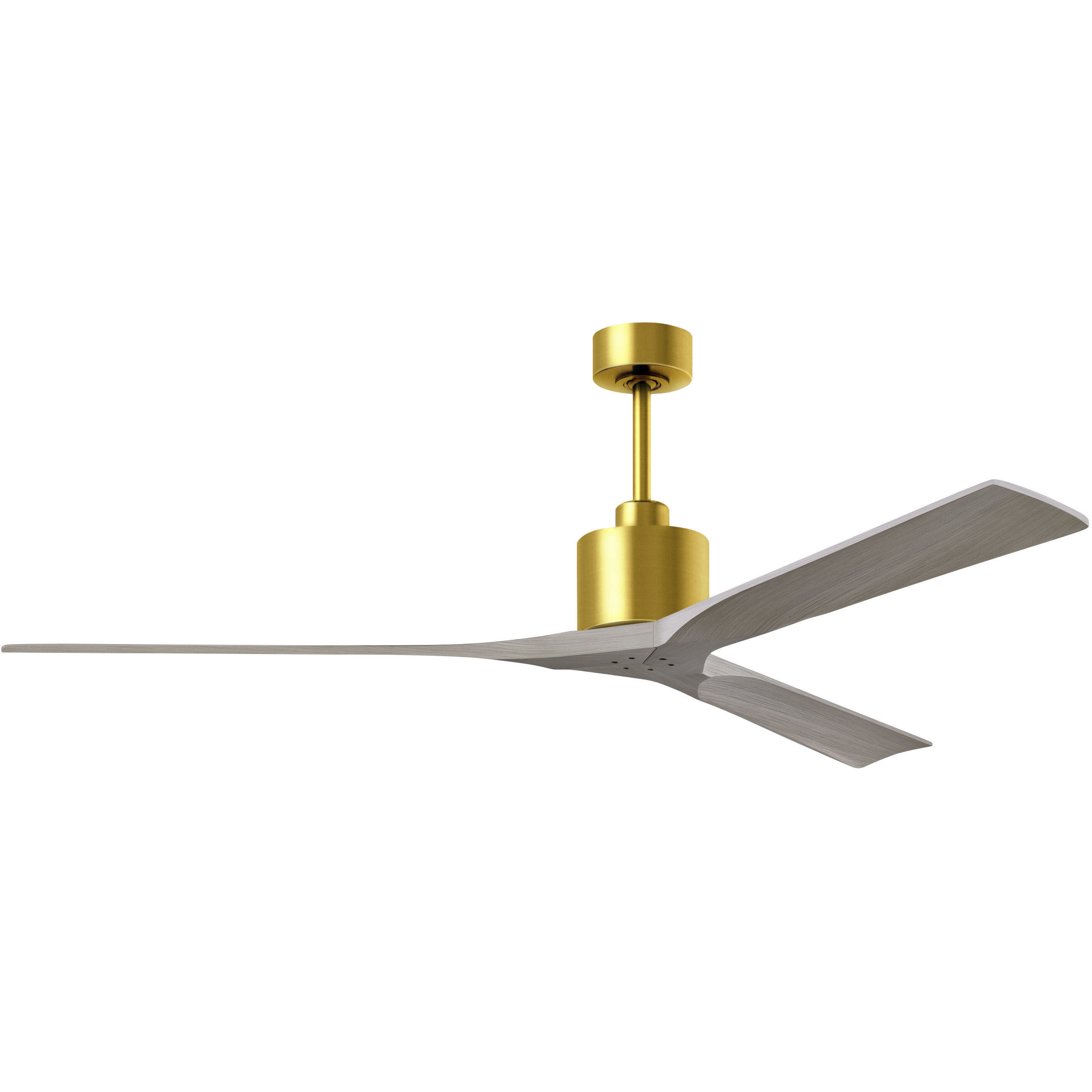 Atlas Nan XL 72 inch Brushed Brass with Gray Ash Tone Blades Ceiling Fan