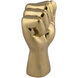 The Solidarity Fist Antique Brass Decor Accessory