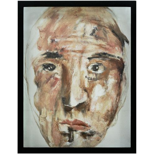 Confusion Beige with Black Framed Wall Art