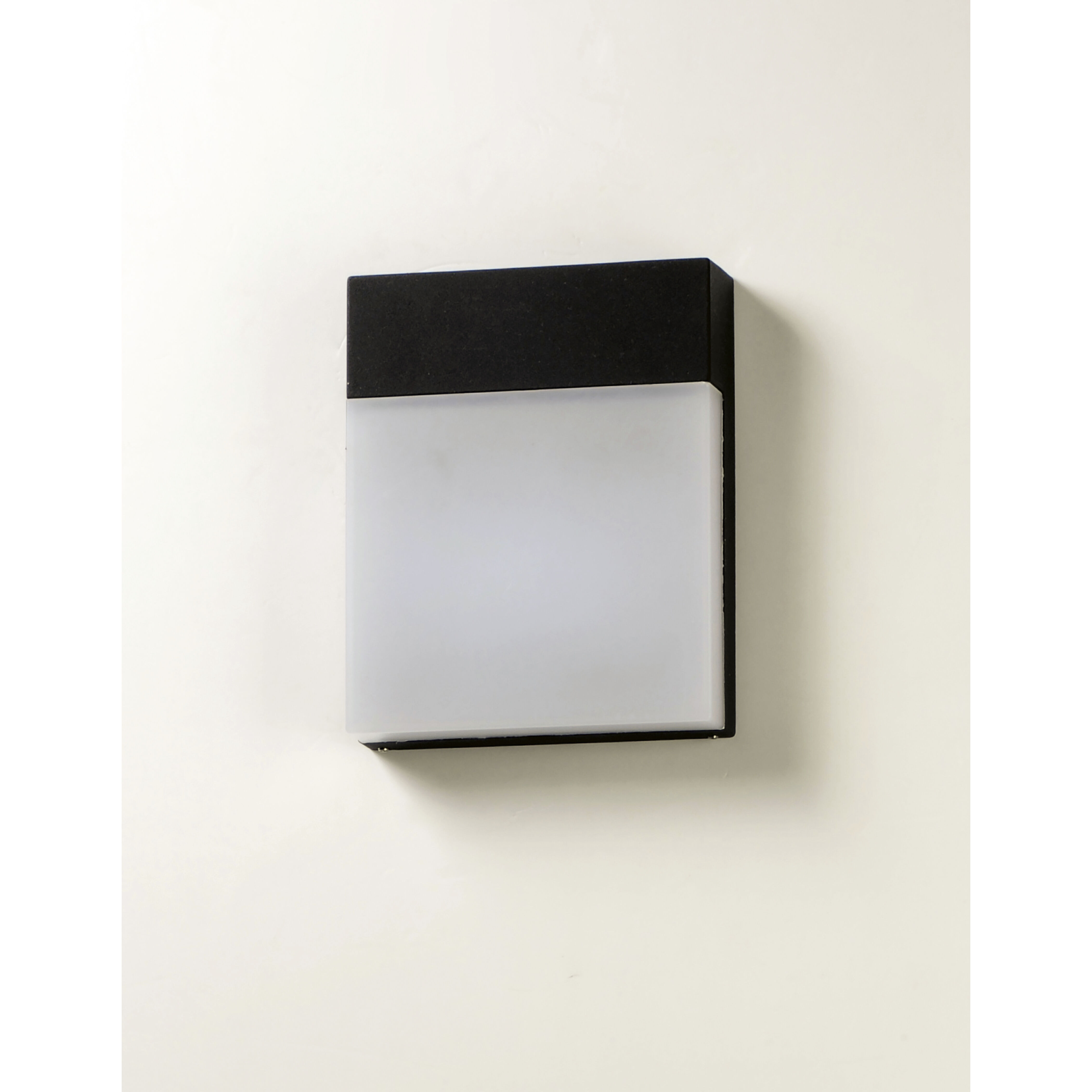 Eyebrow LED 8 inch Black Outdoor Wall Mount
