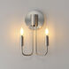 Abner 2 Light 7 inch Satin Nickel Wall Sconce Wall Light