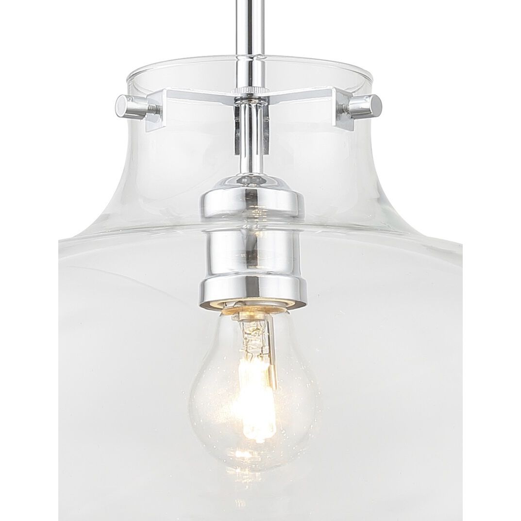 Cate 1 Light 12 inch Chrome Pendant Ceiling Light