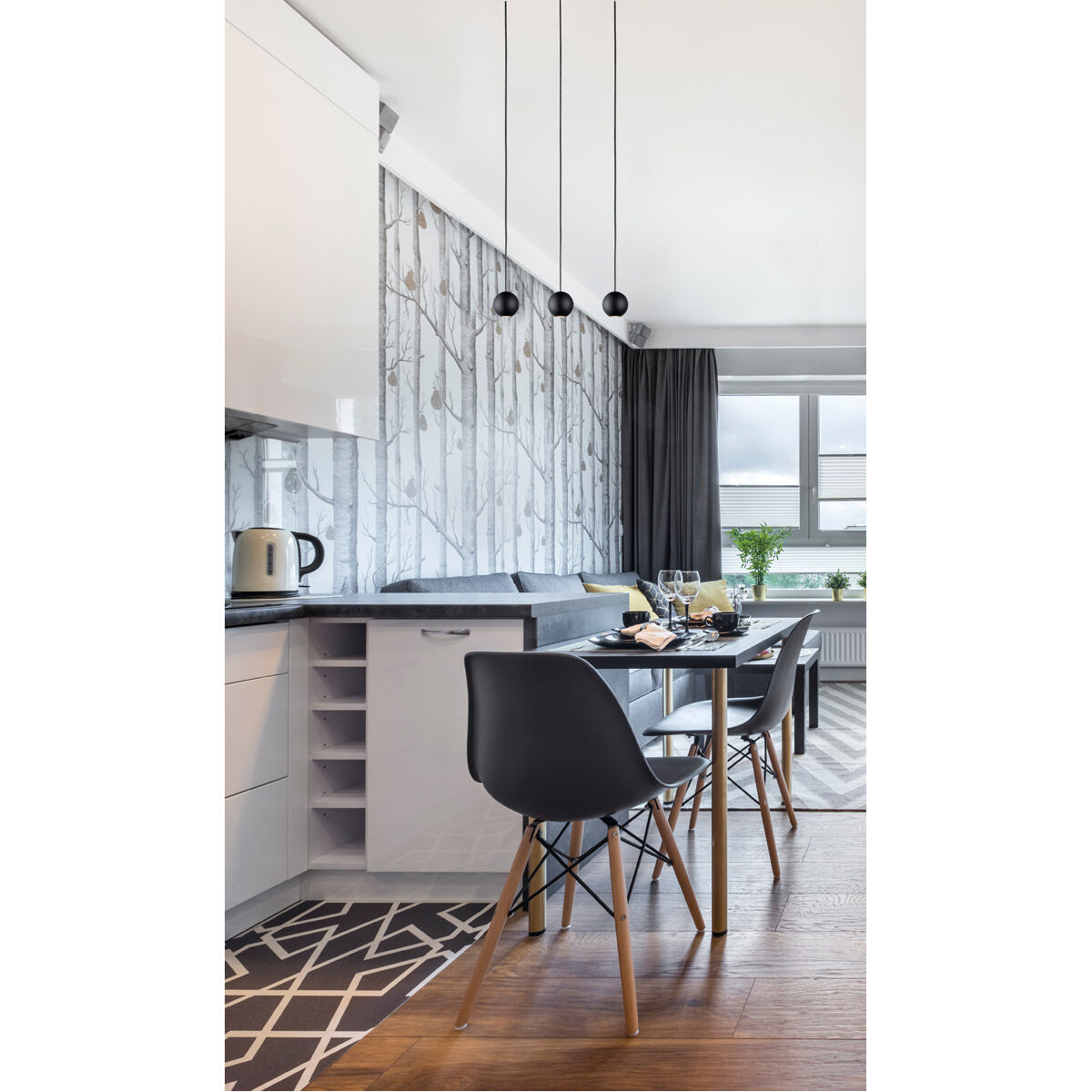 Micro LED 2.75 inch White/Polished Chrome Mini Pendant Ceiling Light in White and Polished Chrome