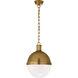 Thomas O'Brien Hicks 2 Light 13.25 inch Hand-Rubbed Antique Brass Pendant Ceiling Light, Large