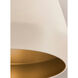 Bronx 1 Light 14 inch White, Gold Pendant Ceiling Light
