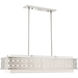 Calinda 6 Light 40 inch Brushed Nickel Linear Chandelier Ceiling Light