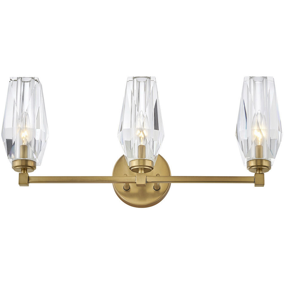 Ana 3 Light 23.5 inch Heritage Brass Vanity Light Wall Light