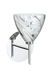 Mia 1 Light 5 inch Chrome Mini Sconce Wall Light in Halogen, Marble Grigio Glass