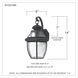 Newbury 1 Light 14 inch Mystic Black Outdoor Wall Lantern