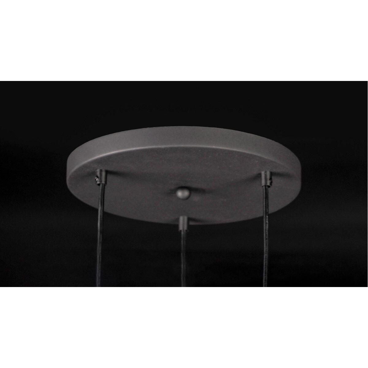 Half Moon LED 16.5 inch Black Multi-Light Pendant Ceiling Light