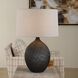 Levee 27 inch 150 watt Satin Black Glaze Table Lamp Portable Light