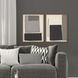 Geometrics Black and Beige and Gray Framed Art