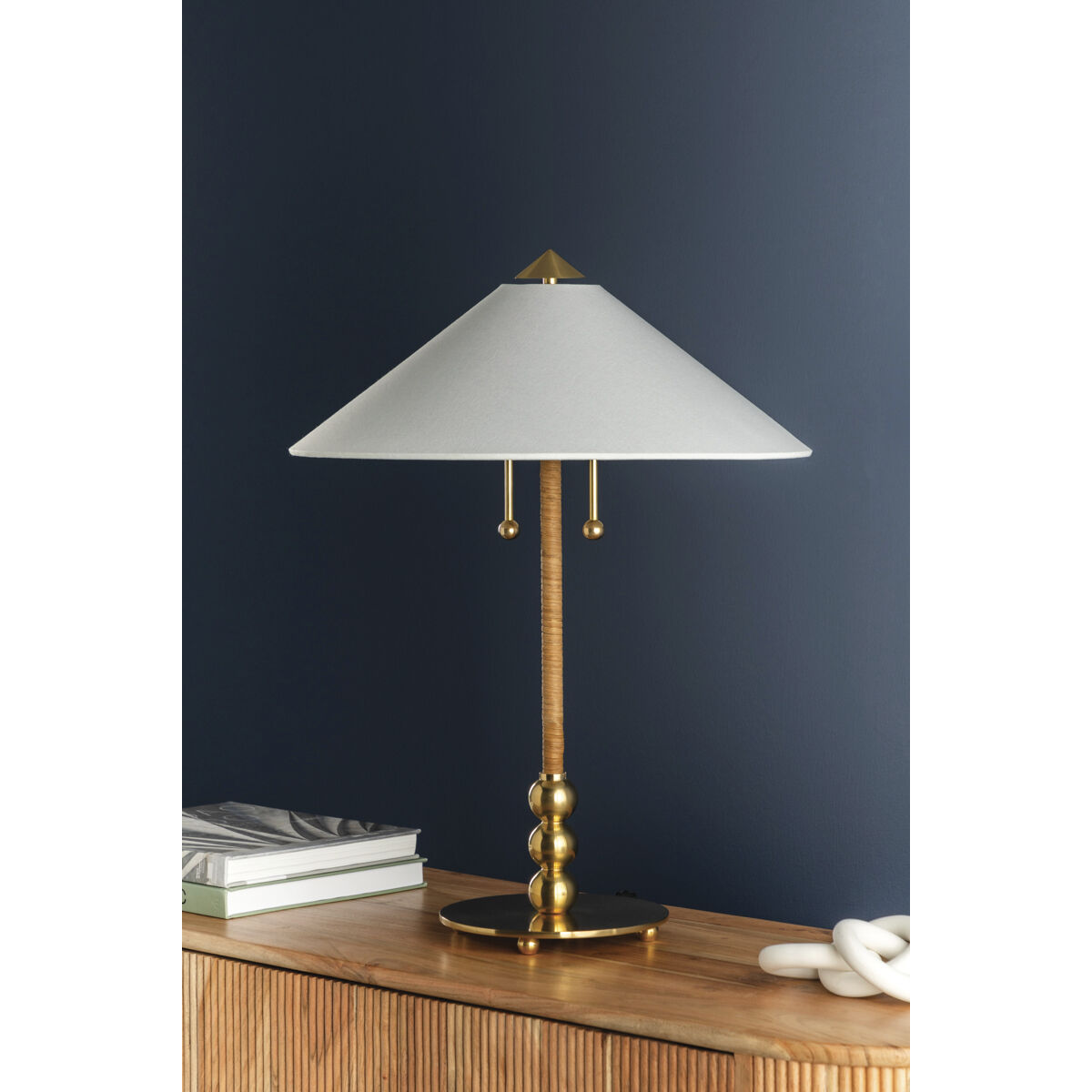 Flare 24 inch 60.00 watt Aged Brass Table Lamp Portable Light