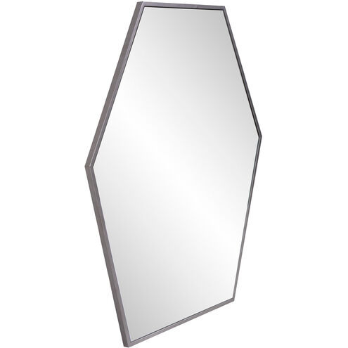 Geometric 38 X 30 inch Graphite Wall Mirror