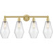 Cindyrella 4 Light 34 inch Satin Gold Bath Vanity Light Wall Light in Seedy