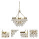 Bling 4 Light 20.5 inch Antique Brass Chandelier Ceiling Light