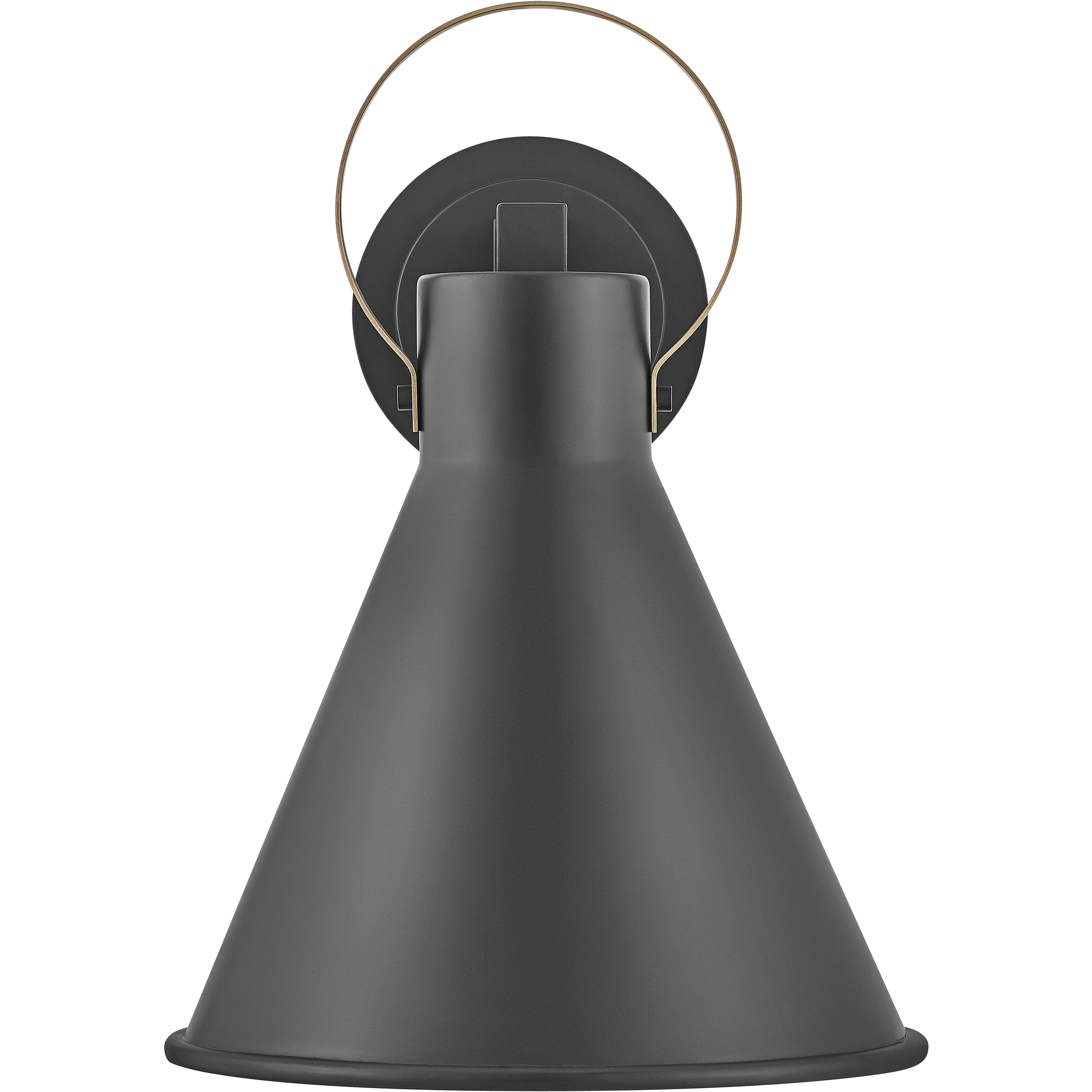 Coastal Elements Winnie LED 17 inch Museum Black with Brass Outdoor Wall Mount Lantern