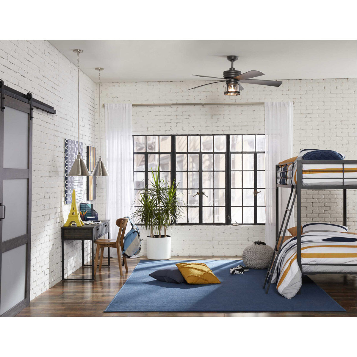 Hinton 1 Light 12.25 inch Brushed Nickel Pendant Ceiling Light