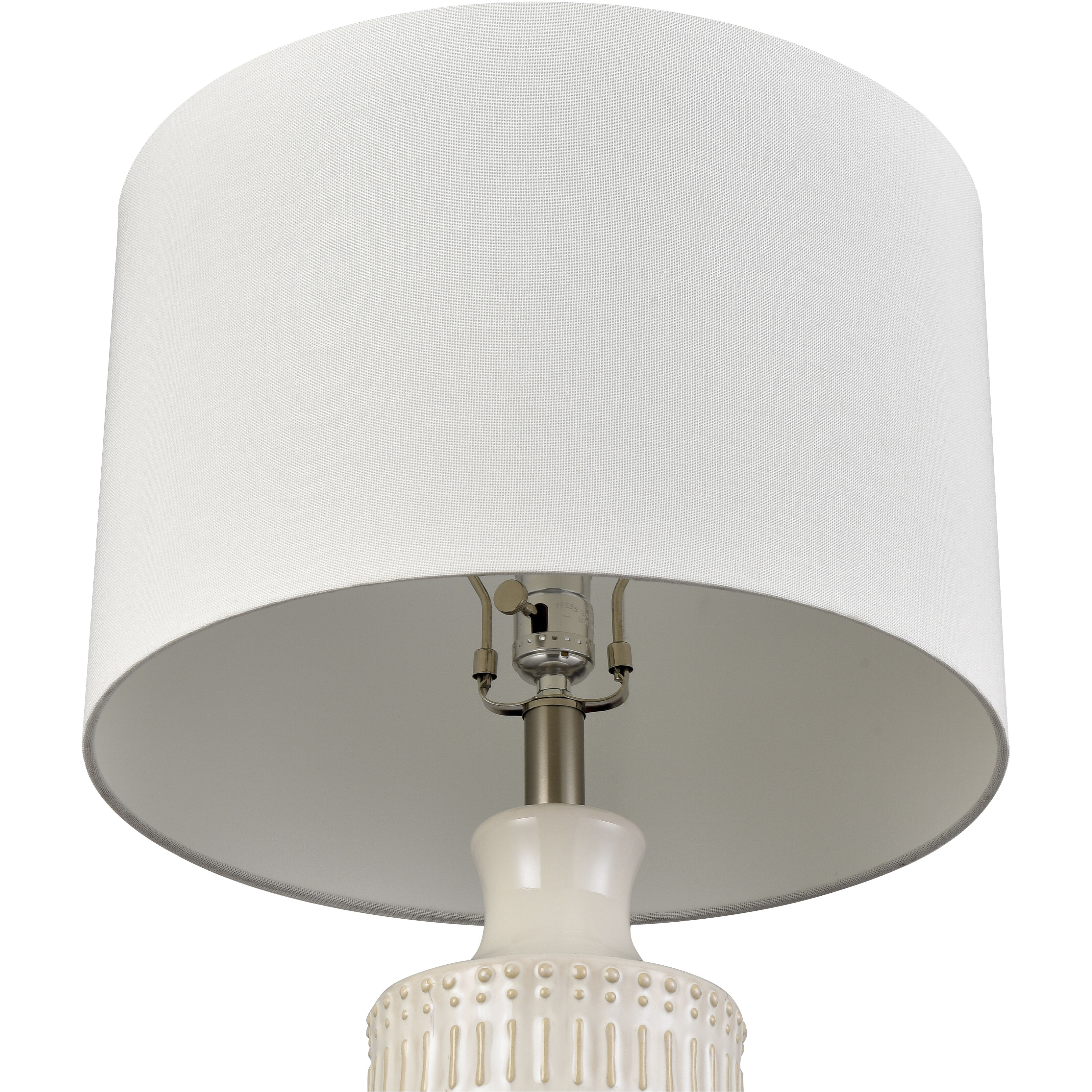 Dorin 25.5 inch 150 watt White Glazed Table Lamp Portable Light