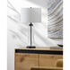 Fidel 26.5 inch 60 watt Clear / Black Accent Table Lamp Portable Light