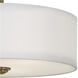 Shailene 3 Light Natural Brass Semi Flush Light Ceiling Light