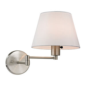Akron 1 Light 9 inch Brushed Nickel Sconce Wall Light