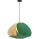 Matilda 1 Light 26.8 inch Black/Light Petrol Pendant Ceiling Light in Light Petrol/Ash, 27 in