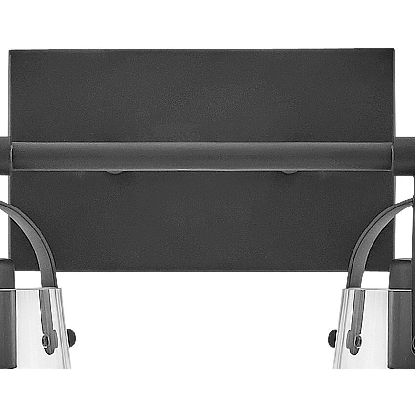 Foster 2 Light 13.75 inch Black Vanity Light Wall Light in Clear