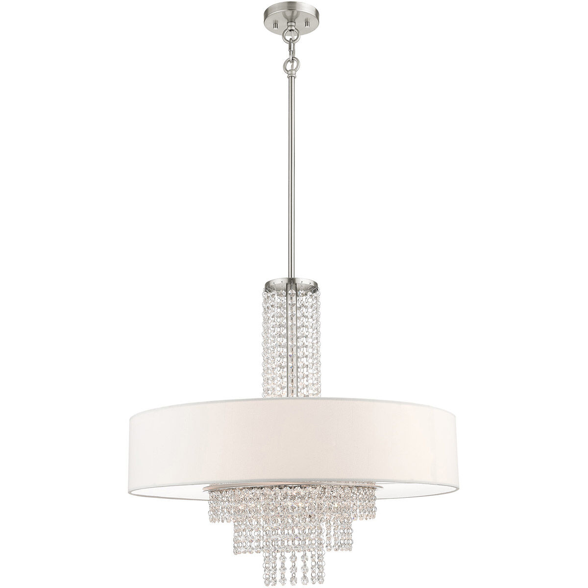 Carlisle 5 Light 25 inch Brushed Nickel Pendant Ceiling Light