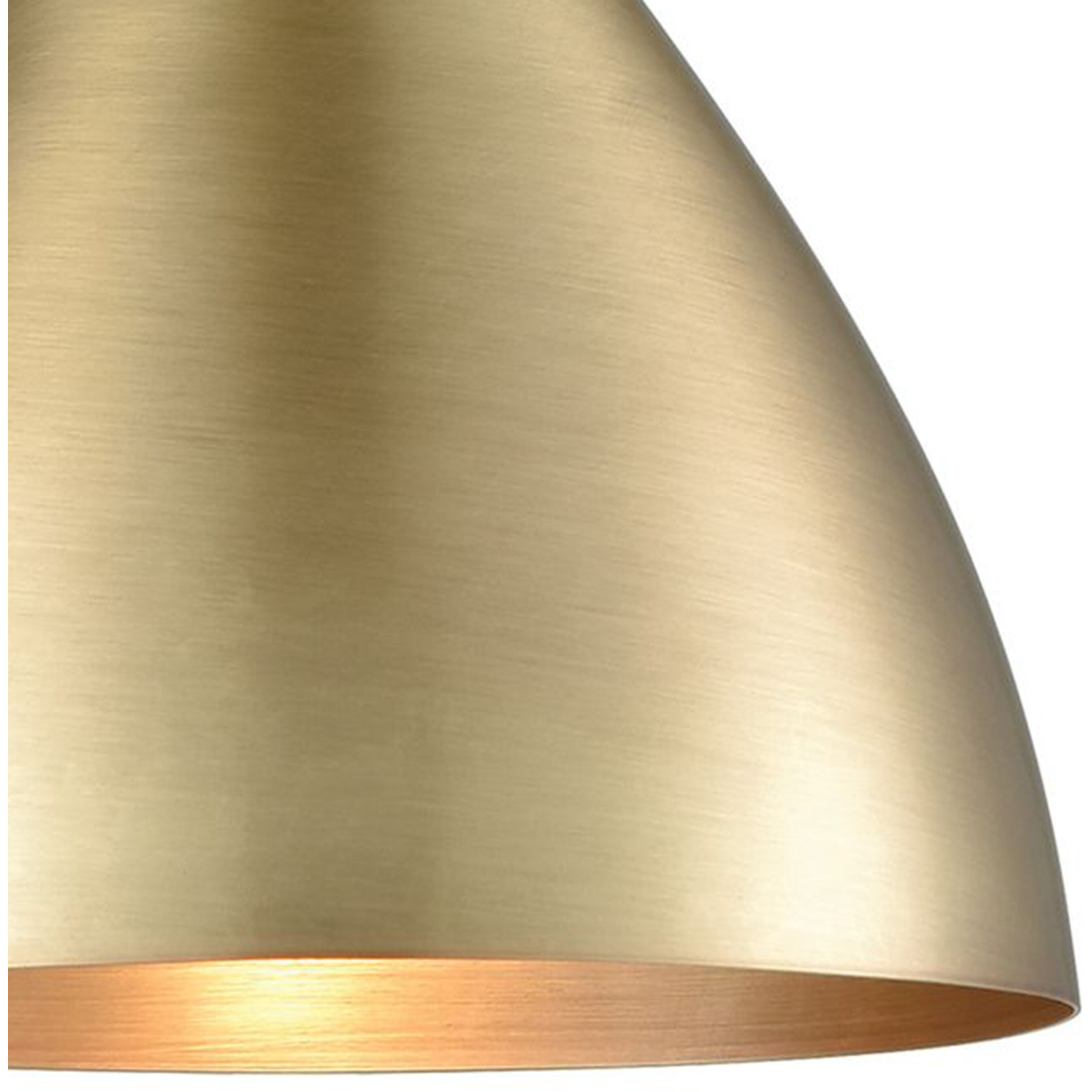 Spun Aluminum 1 Light 7 inch French Brass Mini Pendant Ceiling Light