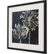 Midnight Lilies Black and Blue and Neutral and White Framed Art