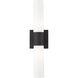 Aero 2 Light 5 inch Textured Black with Antique Brass Accent ADA ADA Wall Sconce Wall Light