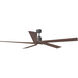 Aspen 70 inch Aged Pewter with Dark Walnut Blades Ceiling Fan