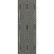Frontier 96 X 30 inch Mint, Dark Brown Rug